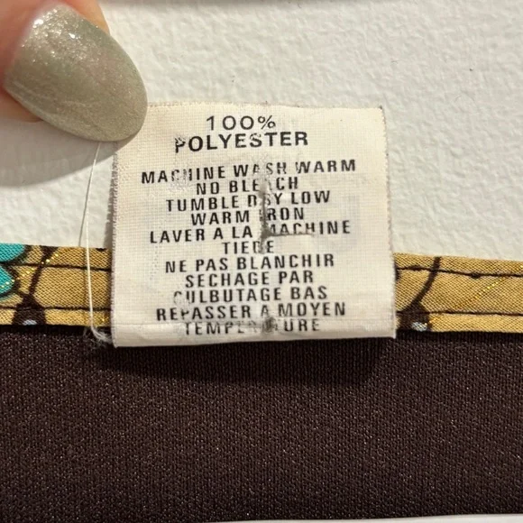 Brown Boho Y2K V-Neck Bell Sleeve Blouse M - Picture 7 of 14